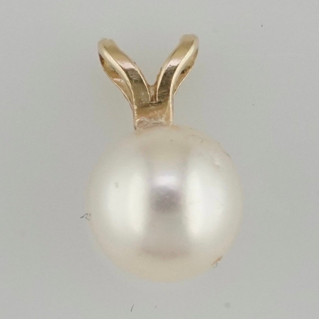 14k Yellow Gold Pearl Pendant